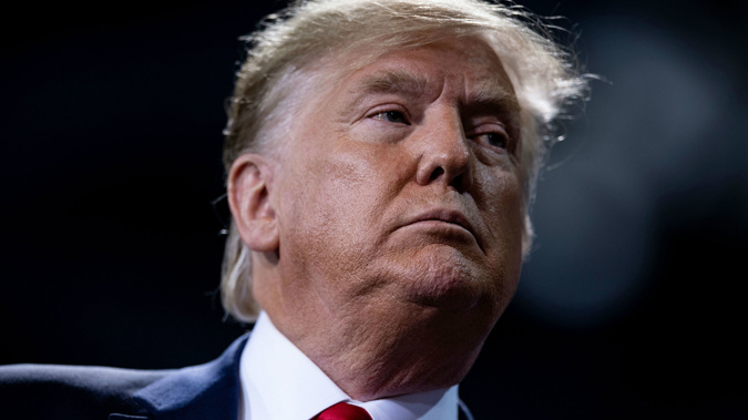 Donald Trump has a recurring enemy: wind. (Photo / AP)