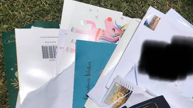Some of the Christmas cards and letters to residents at a rest home, in Te Atatū Peninsula. Photo / Julie Wilkes