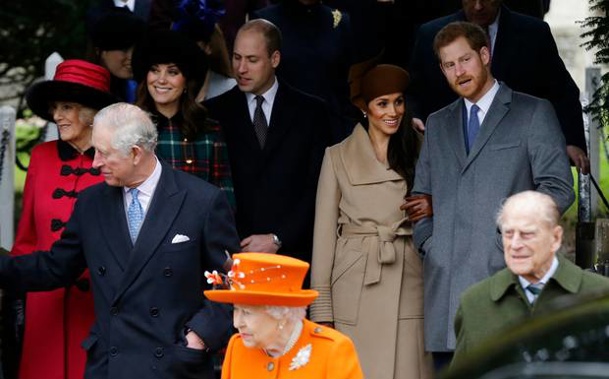 The British royal family have gathered to discuss the future - minus Meghan, who is in Canada looking after Archie. Photo / AP