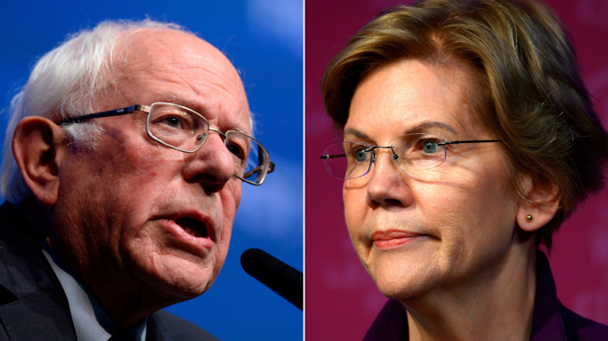 Bernie Sanders and Elizabeth Warren are both vying for the Democratic nomination. (Photo / CNN)