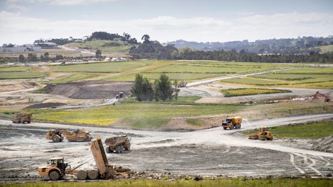Milldale north of Auckland, an entirely new suburb being created. Photo / Greg Bowker
