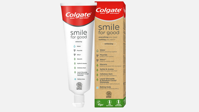Colgate debuts vegan certified toothpaste, launching the 'industry-first' recyclable toothpaste tube.