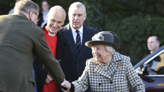 Queen Elizabeth and Prince Andrew attend church together. Video / AP