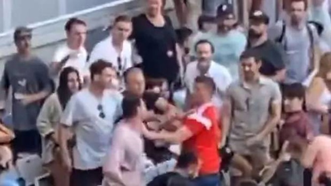 Officials are investigating an alleged "punch on" at the Aussie Open last night. (Photo / Twitter)