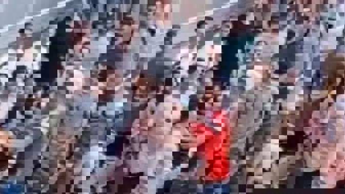 Officials are investigating an alleged "punch on" at the Aussie Open last night. (Photo / Twitter)