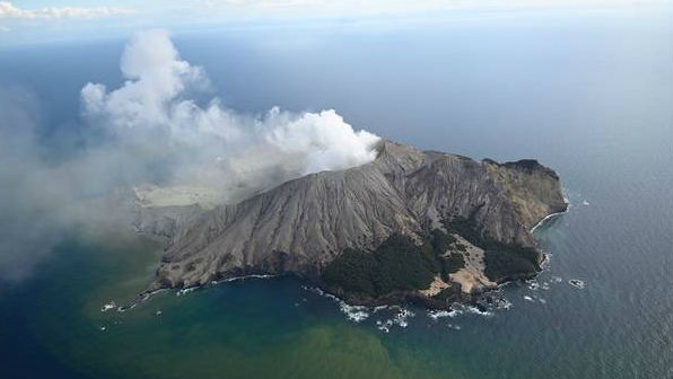White Island aerial view after the volcanic eruption. (Photo / George Novak)