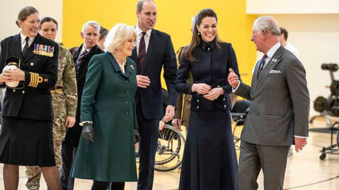 Charles, Camilla, Kate and William appeared united during the appearance. Photo / Getty Images