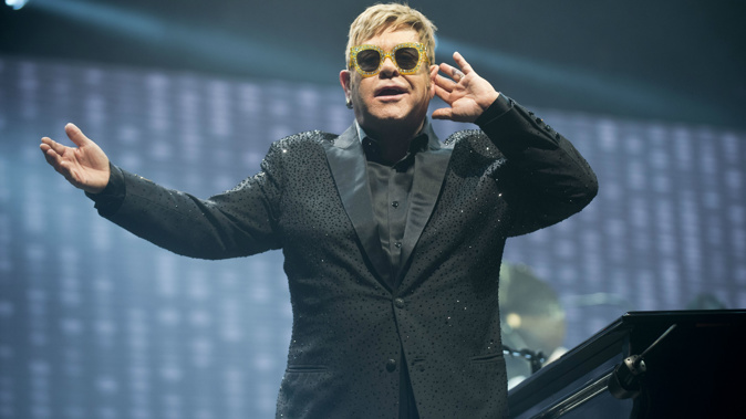 Suffering walking pneumonia, Elton John couldn't complete Sunday night's show. Photo / Paul Taylor