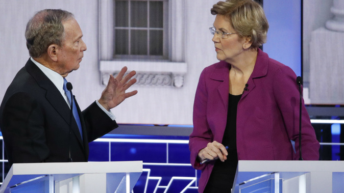 Elizabeth Warren led the attacks on Bloomberg. (Photo / AP)