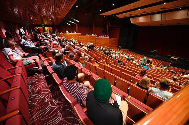 The crowd before the meeting began. Photo / George Novak