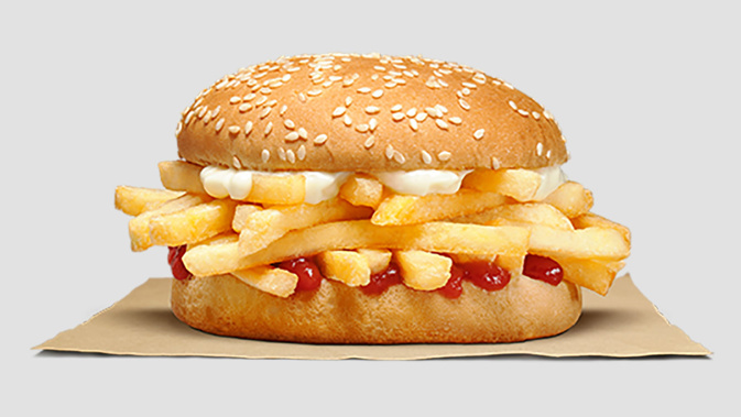 The chip butty has drawn the ire of Wendy's Twitter account. (Photo / Supplied)