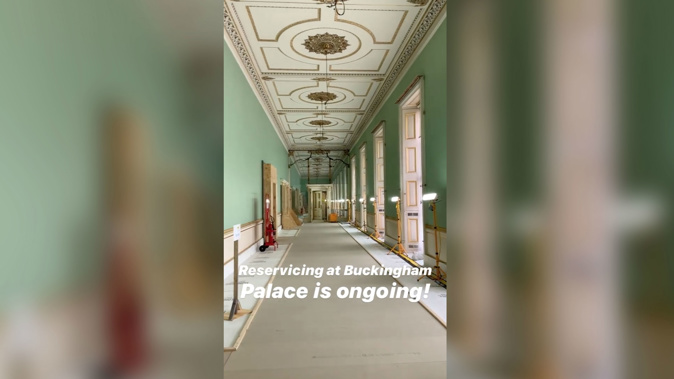 The images show parts of the palace have been stripped bare. (Photo / Instagram)