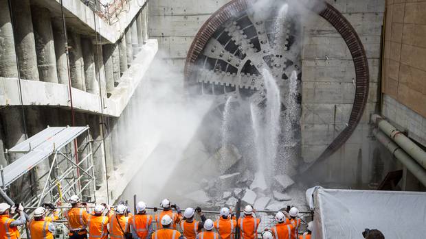 Alice was one of the other big tunnel boring machines. (Photo / NZ Herald)