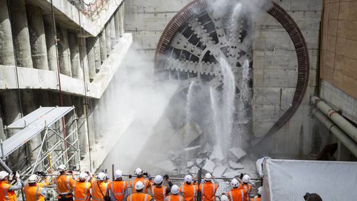 Alice was one of the other big tunnel boring machines. (Photo / NZ Herald)