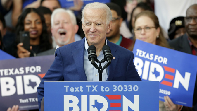 Biden has scored high profile endorsements from Pete Buttigieg and Amy Klobuchar. (Photo / AP)