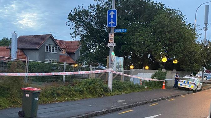 The crime scene in Manukau Rd this morning.