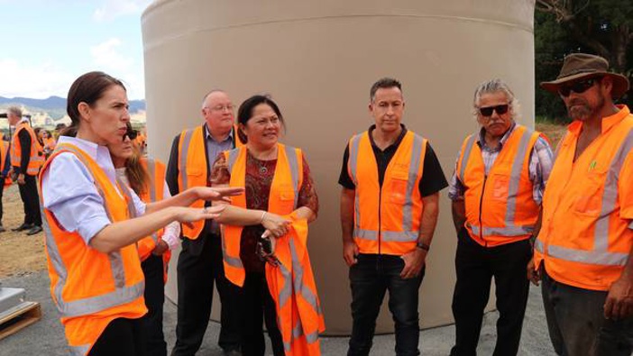 Prime Minister Jacinda Ardern announced drought relief measures worth $10 million during a visit to Kaitaia this afternoon, including $3 million for Northland. Photo / Peter de Graaf