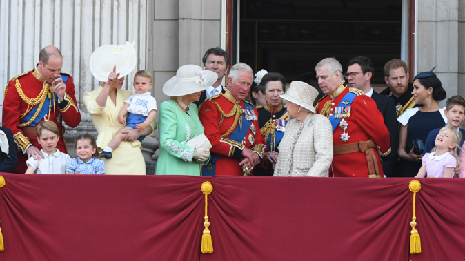 The British royal family at last year's Trooping the Colour. (Photo / Getty)
