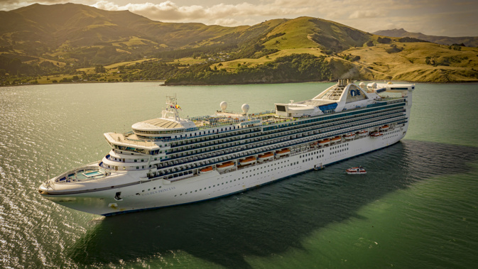 Three people have been quarantined by the ship's doctor. (Photo / Jared Waddams - Helicam Pro)