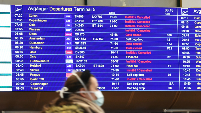 Flights are cancelled at Stockholm Airport. (Photo / Getty)