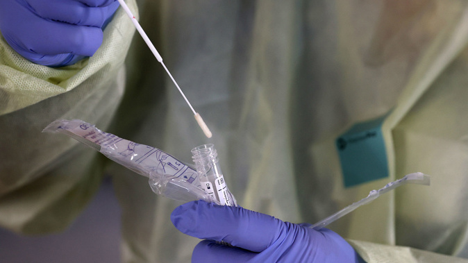 A coronavirus test being undertaken in America. (Photo / Getty)