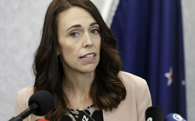 Jacinda Ardern talking about the coronavirus outbreak. (Photo / AP)