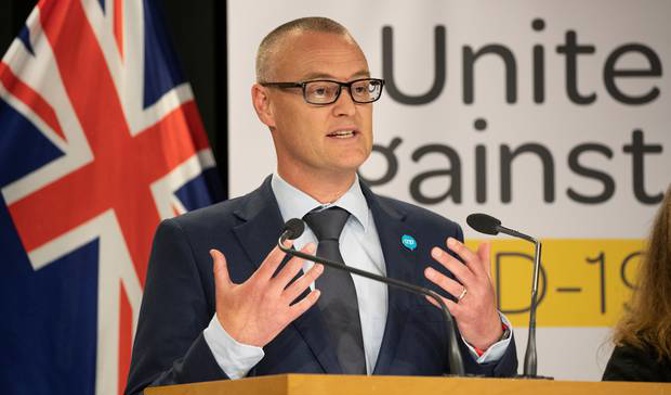 Health Minister David Clark speaks about Covid-19 in Wellington yesterday. Photo / Mark Mitchell