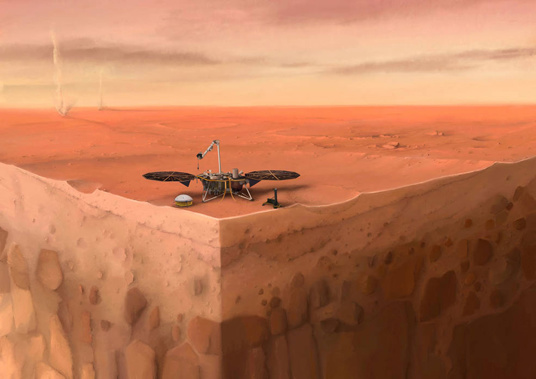 An artists concept of the Mars InSight rover. (Photo / NASA)