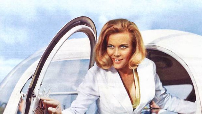 Honor Blackman as Pussy Galore in the film Goldfinger. Photo / AP