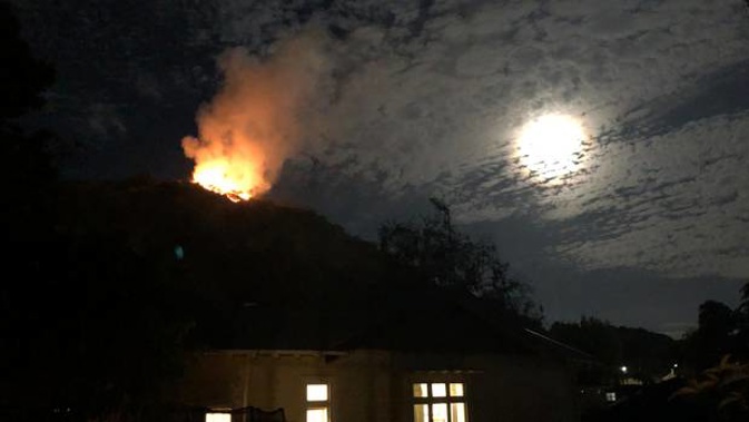 The blaze on Mt Wellington. Photo / Supplied