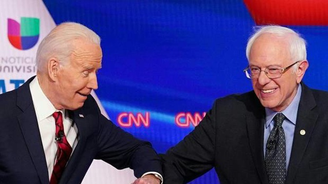 Joe Biden has been formally endorsed by Bernie Sanders. Photo / File