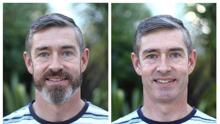 Police Commissioner Andrew Coster has shaved his beard in solidarity with those at the frontline of Covid-19. Photo / NZ Police