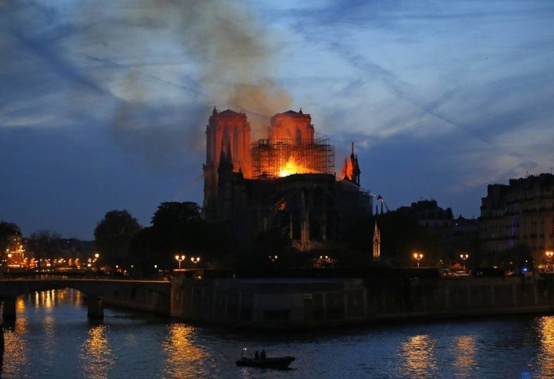 The cataclysmic fire gutted the landmark's interior. Photo / AP