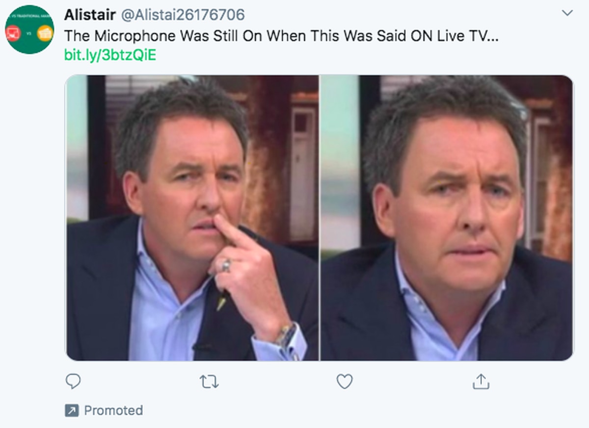 Scammers are using Mike Hosking's face on Twitter. Photo / Twitter