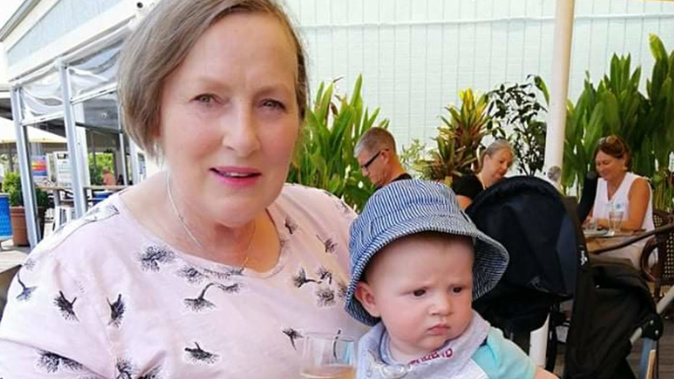 Invercargill woman Jocelyn Finlayson with her grandson. (Photo / Otago Daily Times)