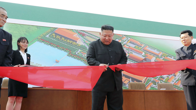 Kim Jong Un opened a new fertiliser factory. (Photo / AP)