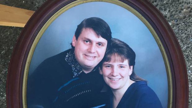 Angela Blackmoore, pictured here with her partner Laurie Anderson, was murdered in 1995 just a week after the photo was taken. Photo / NZ Herald