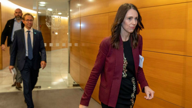 Jacinda Ardern and Ashley Bloomfield. (Photo / NZ Herald)