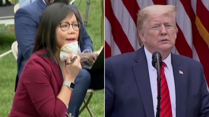President Donald Trump abruptly ended his press conference after a contentious exchange with Weijia Jiang. (Photo / CNN)