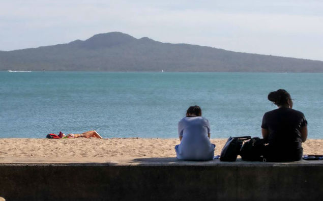 People out and about during alert level 2. (Photo / NZ Herald)
