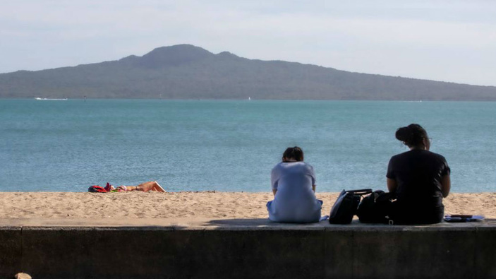 People out and about during alert level 2. (Photo / NZ Herald)