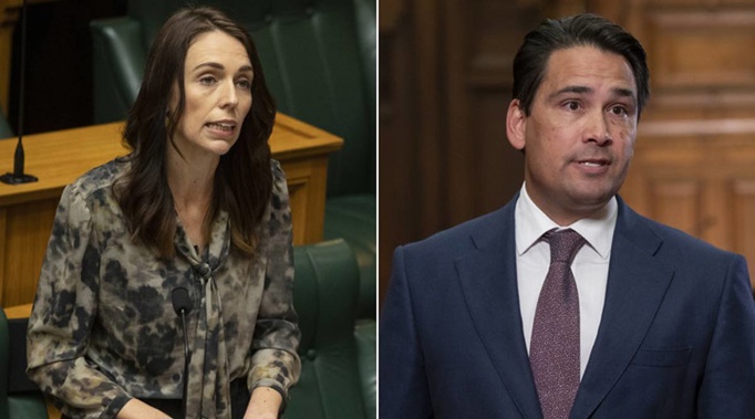 The poll was a positive for Jacidna Ardern, left, but shows Simon Bridges' job may be in trouble.