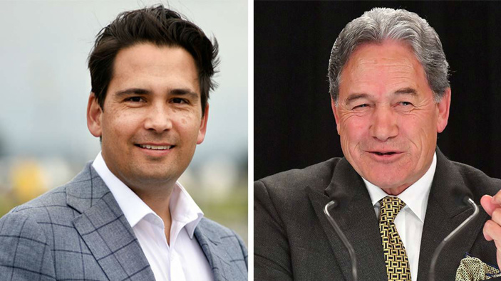 National leader Simon Bridges (left) and New Zealand First leader Winston Peters. (Photo / File)