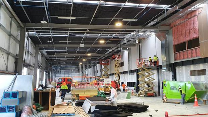 Manukau Institute of Technology's new $55 million trade training centre, now under construction, will open just as demand for trades training is expected to boom. (Photo / Supplied)