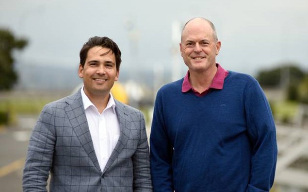 Simon Bridges and Todd Muller. (Photo / NZ Herald)
