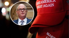 Todd Muller has a MAGA hat in his office. (Photo / Getty)