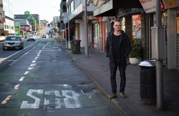 Damian Christie appealed to AT to waive the $150 fine which arrived during the middle of lockdown but was refused. (Photo / Sylvie Whinray)