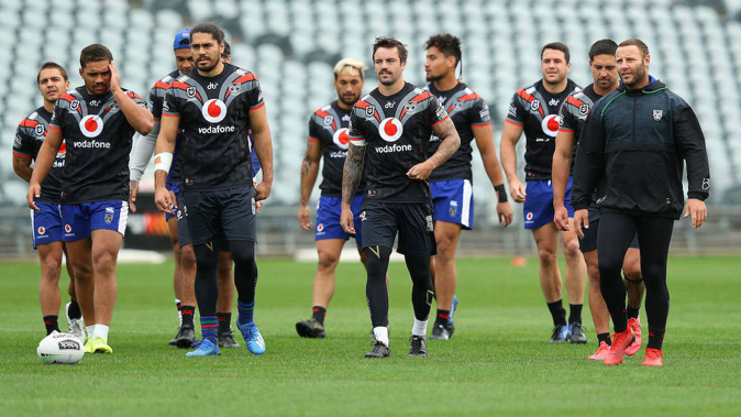 The New Zealand Warriors train at Central Coast Stadium. (Photo / NRL Digital / Photosport)