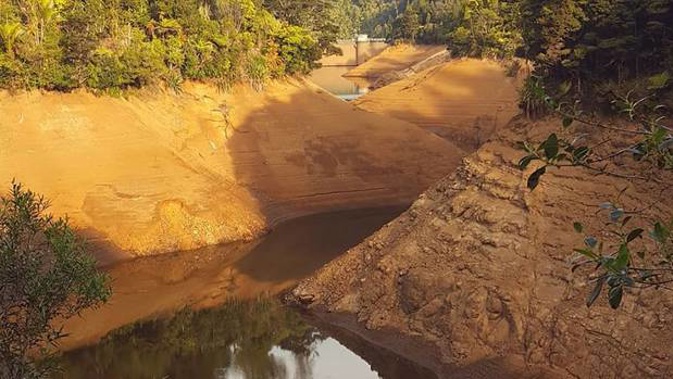 Dams such as the Upper Nihotupu Dam, photographed on May 23, are still only 43.59 per cent full. (Photo / Kristy Lorson)