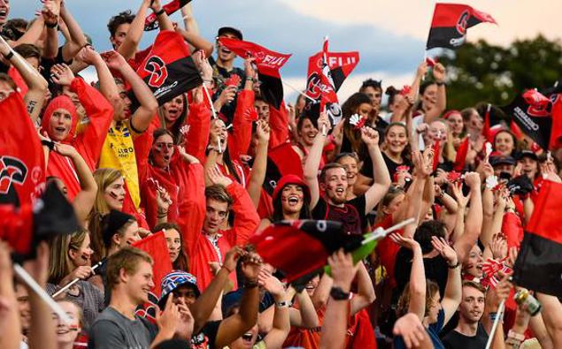 Fans cheers on the Crusaders during their clash against the Highlanders earlier this year. Photosport